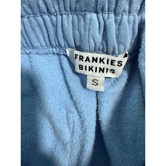 Frankies Bikinis Frank Oversized Sweatpants Joggers Size Small Blue - Picture 7 of 7